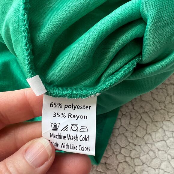 Lillusory Sleevelss Green Front Tie Ruched Bodycon Dress Small - Picture 11 of 13